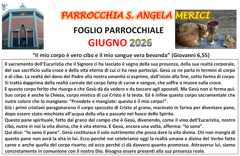 Il Foglio Parrocchiale mensile