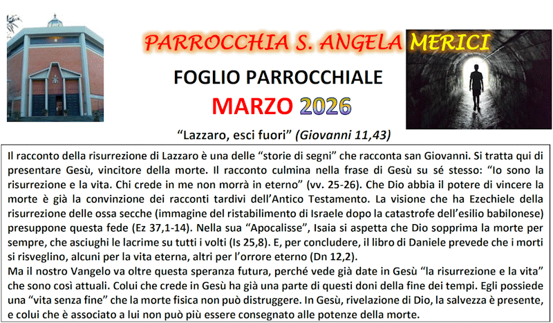 Il Foglio Parrocchiale mensile Il Foglio Parrocchiale mensile