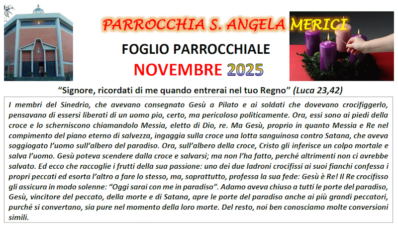 Il Foglio Parrocchiale mensile Il Foglio Parrocchiale mensile