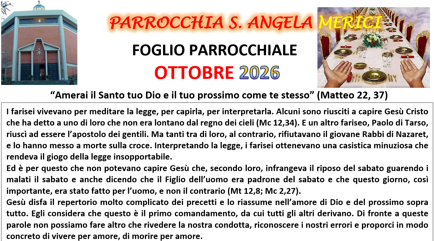 Il Foglio Parrocchiale mensile